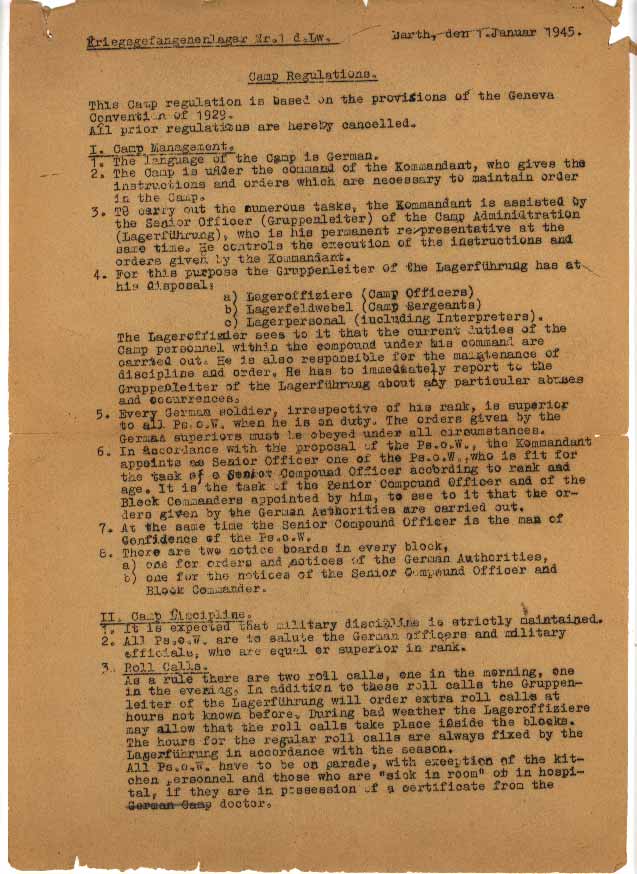 Camp Regulations Page 1 of 3